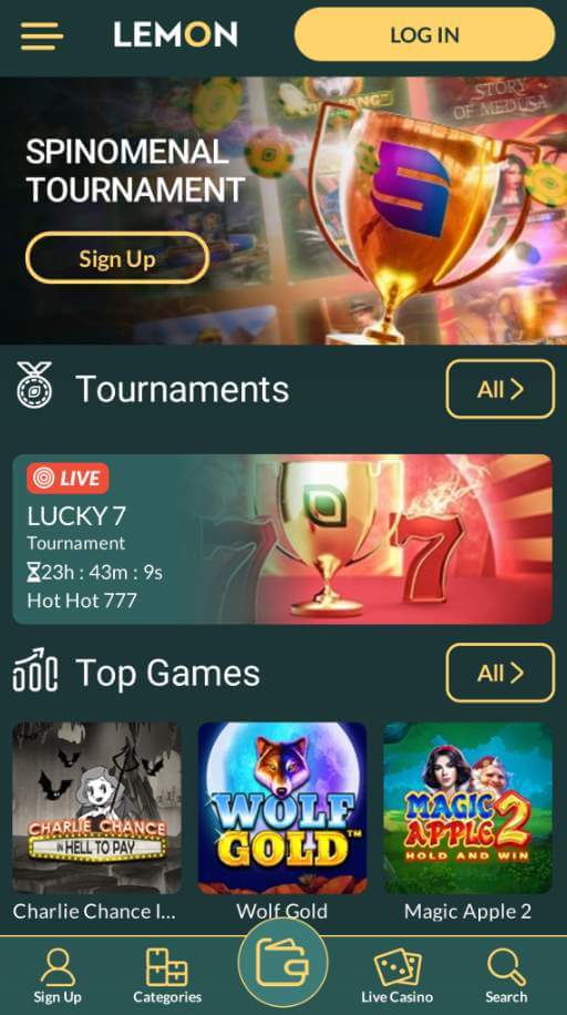 lemon casino app
