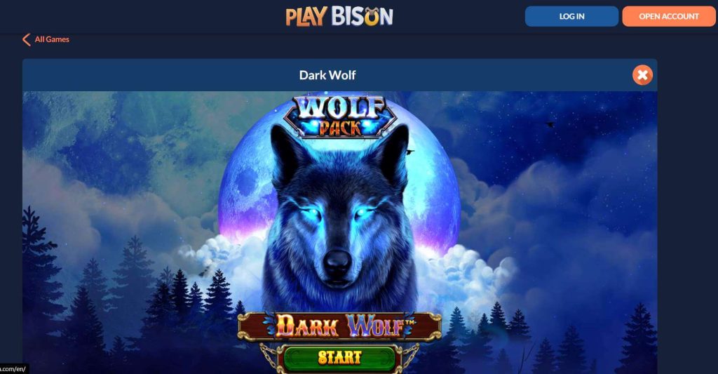 dark wolf playbison casino 